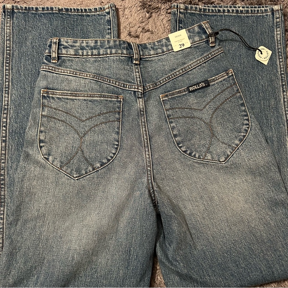 ROLLA'S Vintage Wash Straight Jeans - Picture 2 of 4